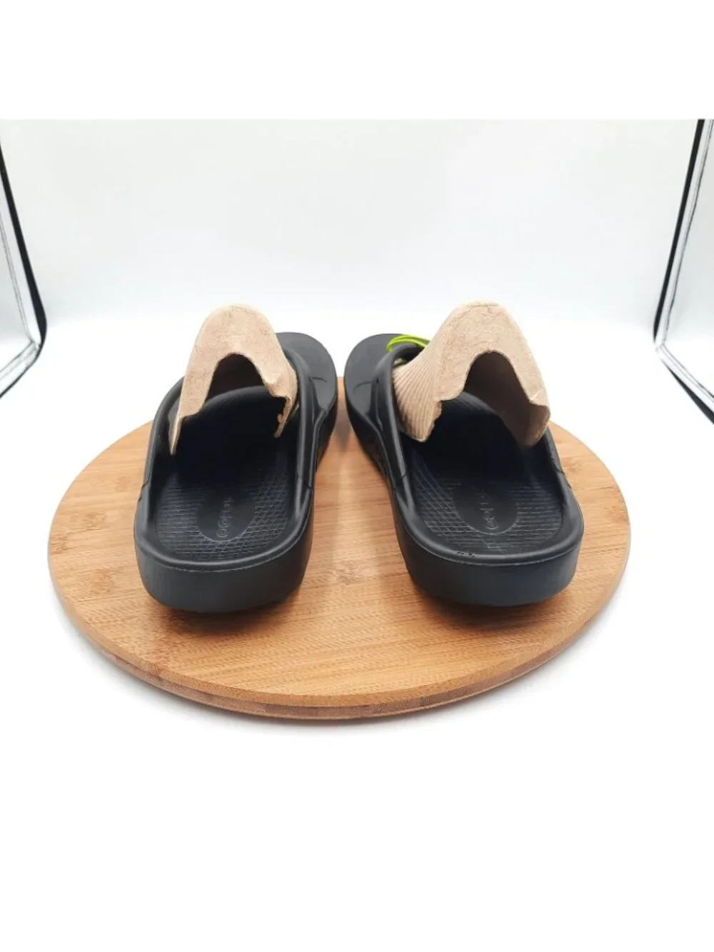 OOfos OOriginal Mens Size 9 (W11) Sandals Black Recovery Gym Workout Slip On NEW